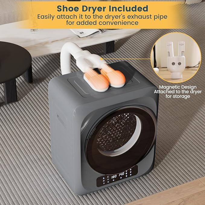 Zynkez 12Lbs Portable Clothes Dryer, 850W Compact Laundry Dryer - Image 6
