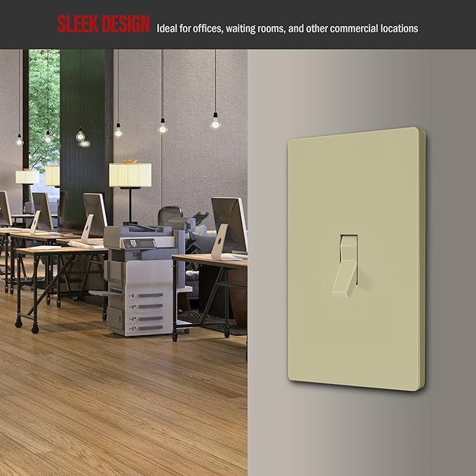 ENERLITES Screwless Toggle Switch Wall Plate, Child Safe Light Switch Cover - Image 7