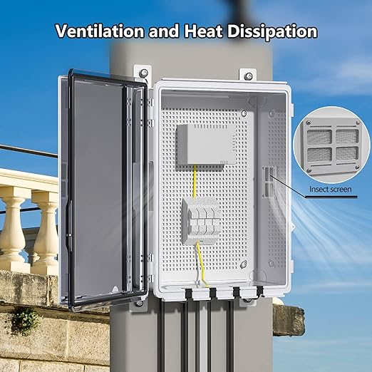 ABS Electrical Junction Box, Ventilated Design, Cable Grommets, IP65 Waterproof - Image 3