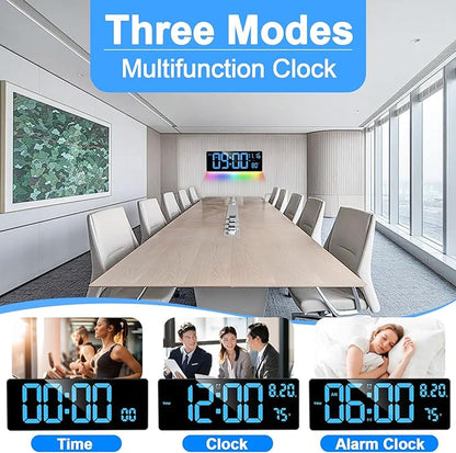 XREXS Digital Wall Clock Large Display, 16.5" LED Wall Clock - Image 6