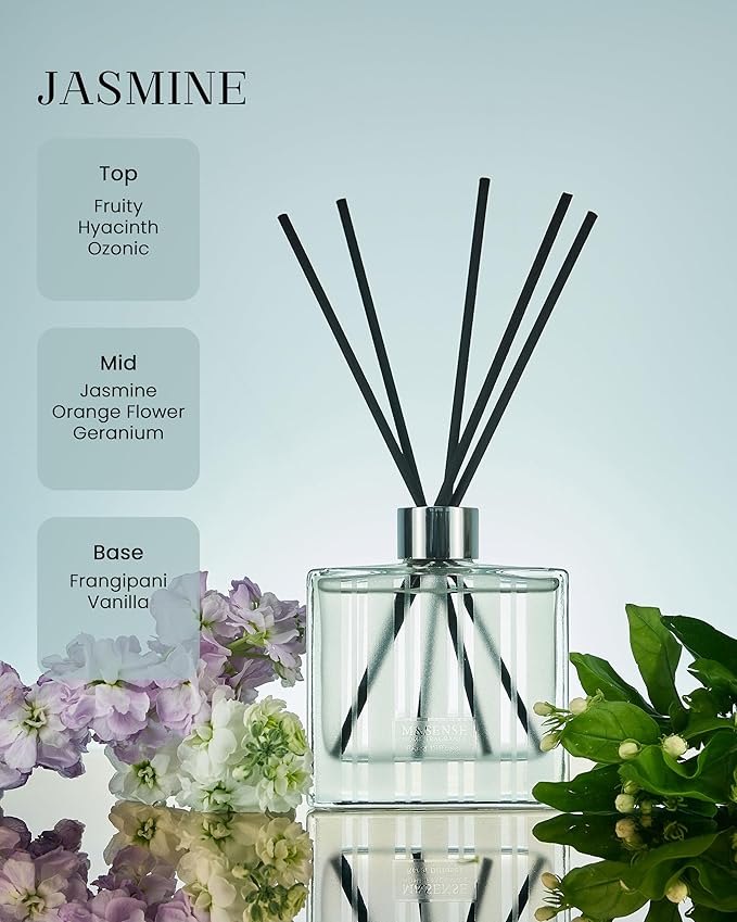 M&SENSE Jasmine & Vanilla Reed Diffuser Set - Image 2