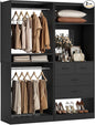 Unikito 50” Closet System with 4 Drawers, 4.2FT Wood Closet Organizer with by Unikito
