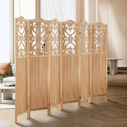 ALeesing 6 Panel Room Divider Fully Assembled, Carved Room Dividers and Folding by ALeesing