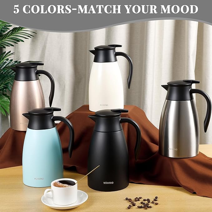 51 Oz Thermal Coffee Carafe, Stainless Steel Insulated Vacuum coffee crafts to - Image 5