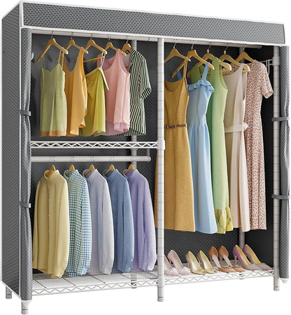 VIPEK V4C Heavy Duty Adjustable Clothing Rack, 57.9" L x 17.3" W x 76.4" H by VIPEK