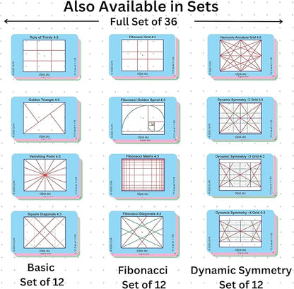 CLPA Basic Photographic Viewfinder Set: Rule of Thirds, Square Diagonals - Image 6