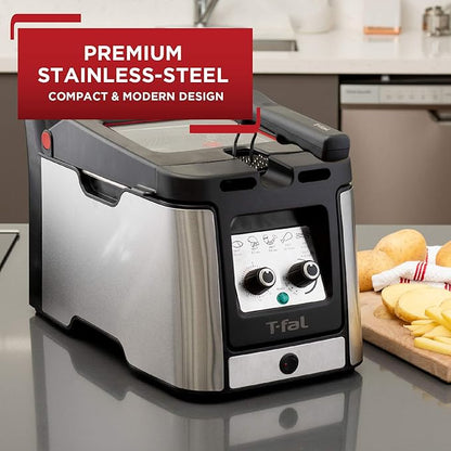 T-fal Deep Fryer with Basket, Electrics Stainless Steel 3.5 Liter Oil Capacity - Image 5