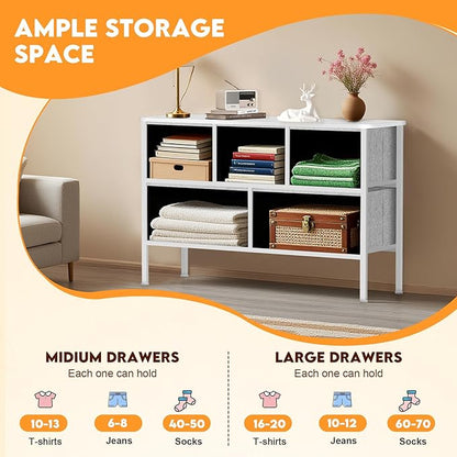 Curved Profile Dresser for Bedroom, Chest of Drawers, 5 Storage Drawers - Image 6