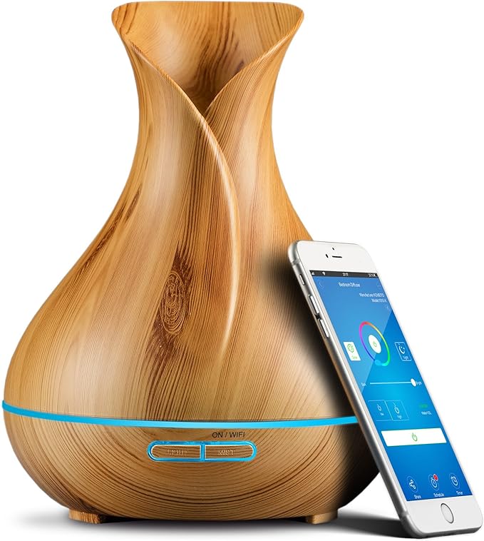 Smart WiFi Wireless Essential Oil Aromatherapy Diffuser by PureDailyCare