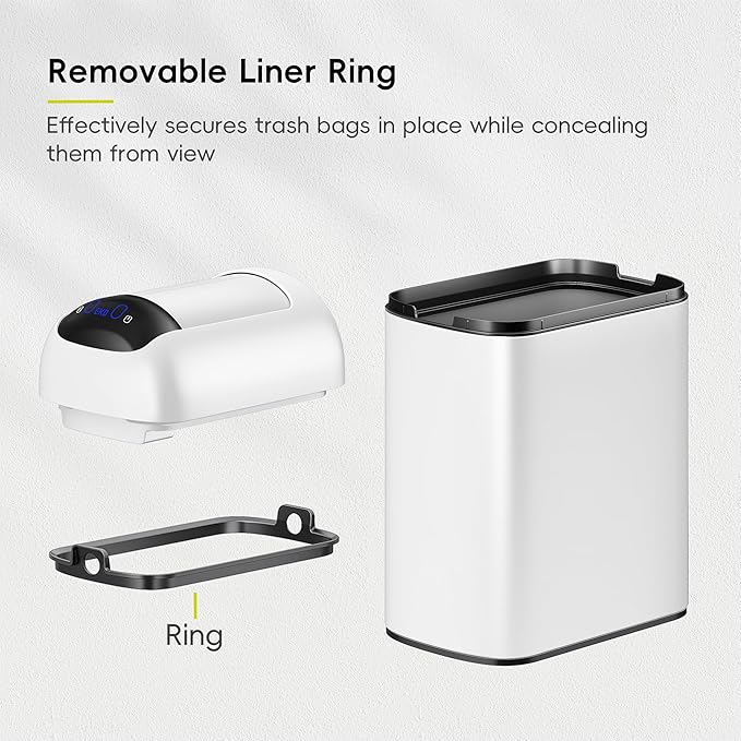 EKO Astro Slim Sensor Trash Can, 10L / 2.6 Gallon Touchless Garbage Bin - Image 9