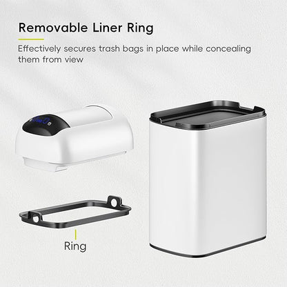 EKO Astro Slim Sensor Trash Can, 10L / 2.6 Gallon Touchless Garbage Bin - Image 9