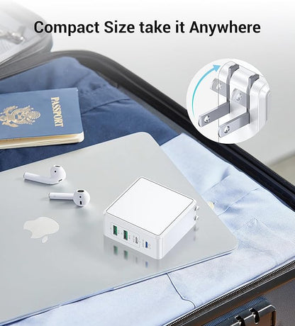 140W USB C Mac Book Pro Charger, 4-Port Type C 20W Fast Charger Block - Image 8