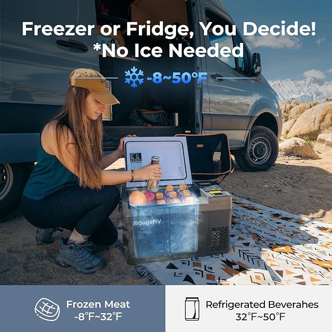 BougeRV 12 Volt Refrigerator, CRPRO 21 Quart 12V Car Fridge, Portable Freezer - Image 5