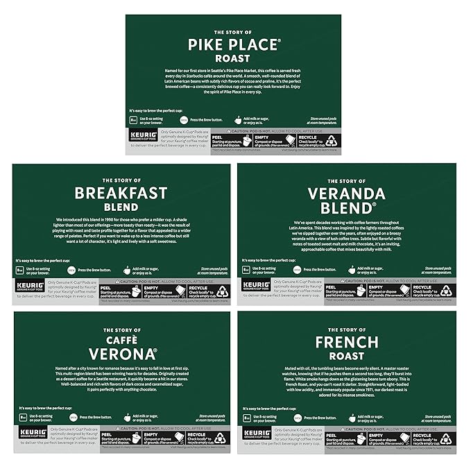 Starbucks K-Cup Coffee Pods, Starbucks Blonde, Medium and Dark Roast Hot or - Image 9