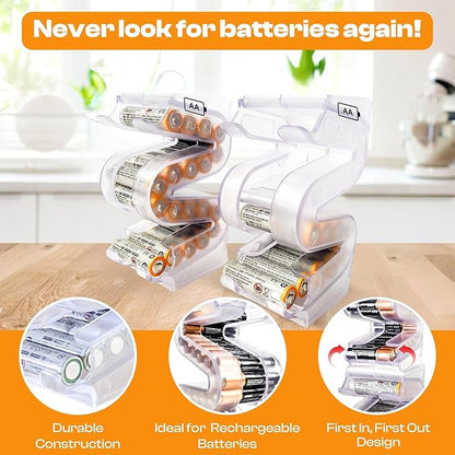Battery Ladder Organizer Case for AA Batteries - Image 2