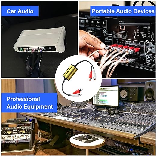 PNGKNYOCN Car Stereo Noise Suppressor, 15A RCA Stereo 2 Channel Ground Loop - Image 6