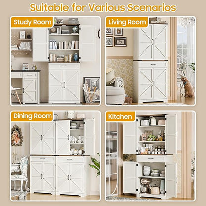 72" Tall Farmhouse Kitchen Pantry, Farmhouse Storage Cabinet - Image 7