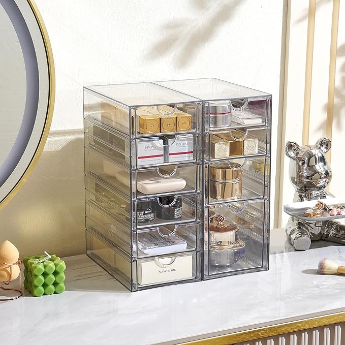 Prsildan Acrylic Drawer Makeup Organizer - Image 2