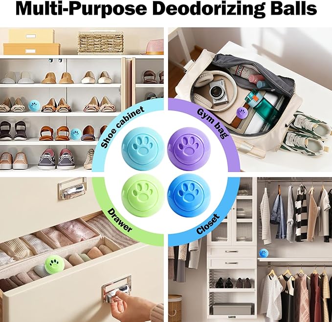 SCENTORINI Shoe Deodorizer Balls, 12 Pack Sneaker Deodorizer Balls, Odor - Image 6
