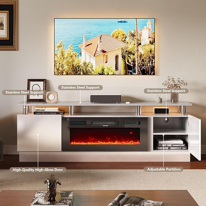 oneinmil 36" Electric Fireplace Integrated TV Stand - Image 6