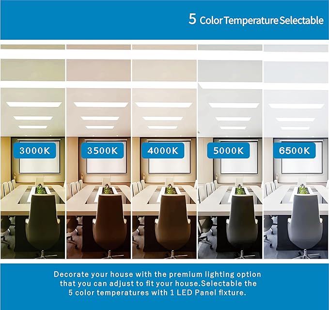 2x2 FT LED Light Flat Panel, 20/25/30/35/40W, 5 Color Temps 3K/3.5K/4K/5K/6.5K - Image 4