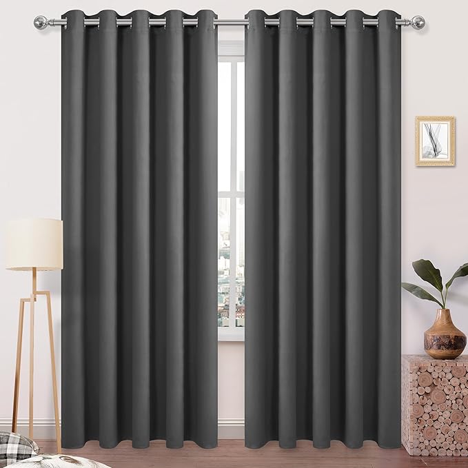 DWCN Blackout Curtains 84 Inches Long, 60 Wide Room Darkening Thermal Light by DWCN