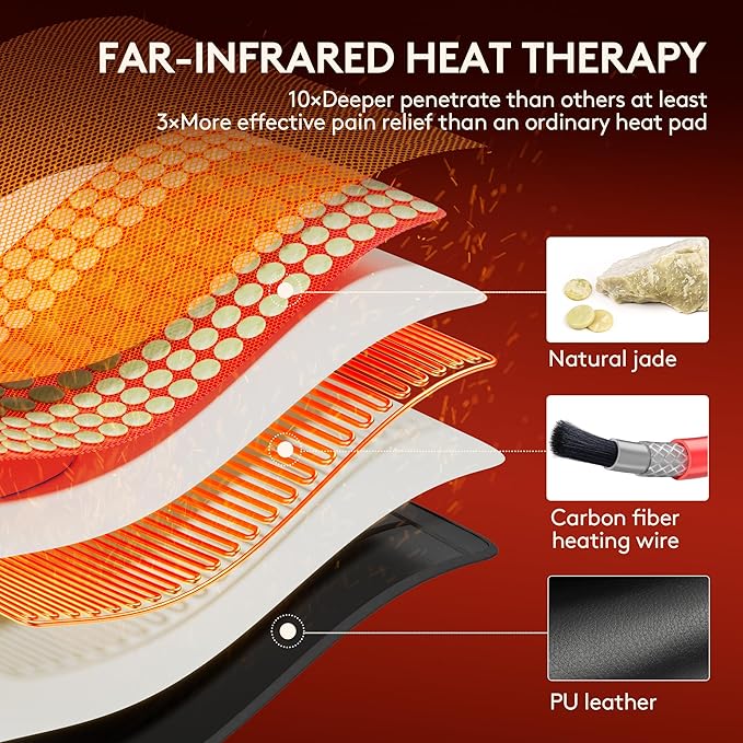 UTK Far Infrared Heating Pad for Back, 5X Deeper Pain Relief for Full Back - Image 2