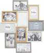 HOME DECO FACTORY - HD4213 – Multi-Photo Frame for 10 Photos Wood and White Souvenir Decoration – Beige Brown