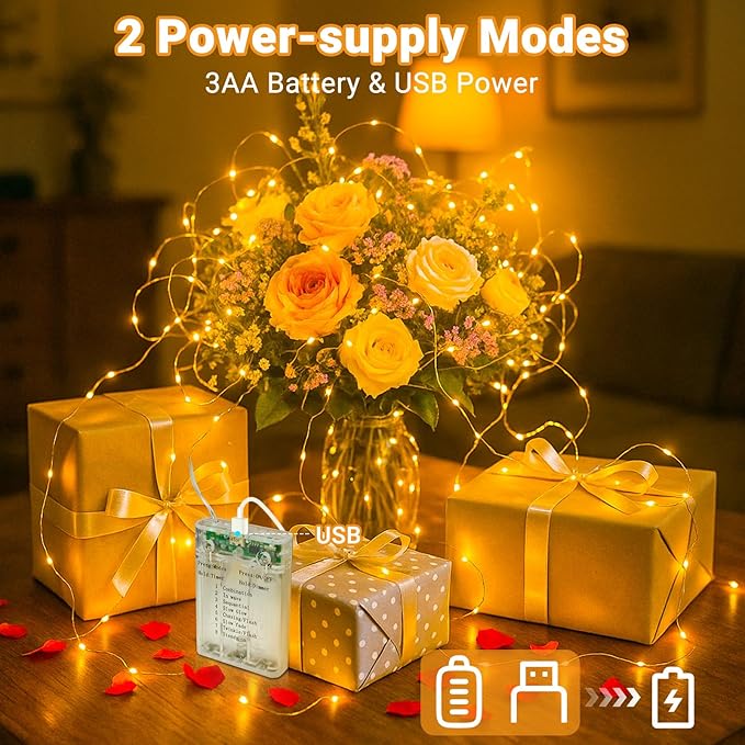 litogo 3 Pack Fairy Lights Battery Operated - Image 5