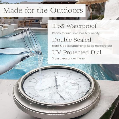 FOUNTAIN DESIGNS 18" Illuminated in/Outdoor Clock - Image 3