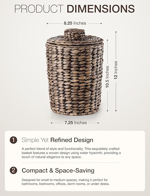2 Gallons Wicker Waste Basket - Image 2