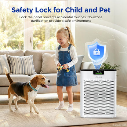 mooka air purifier for home bedroom large room, view 9