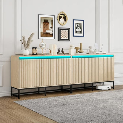 Fluted Sideboard Buffet Cabinet - Image 7