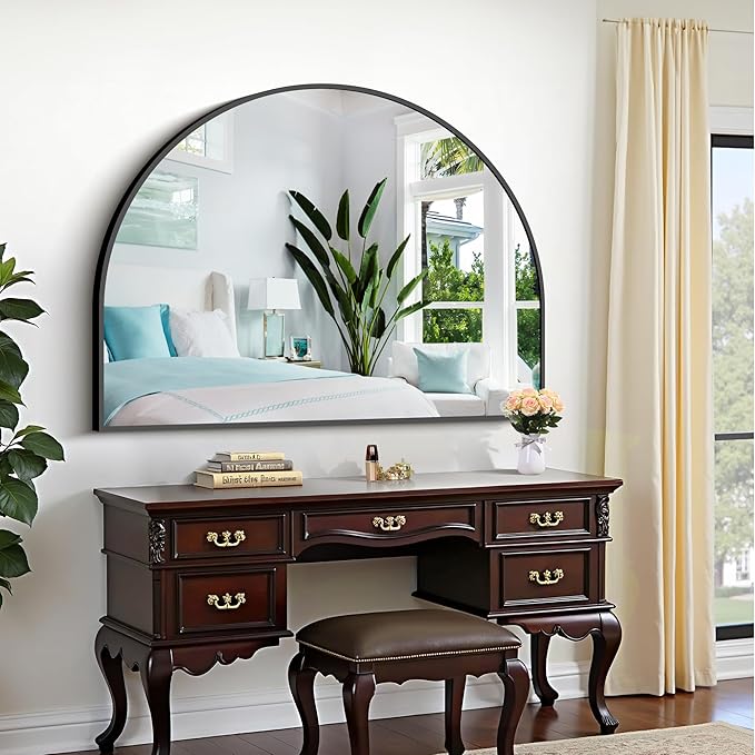 CIRCUMI Arched Wall Mirror, Metal Frame, Large Size - Image 6