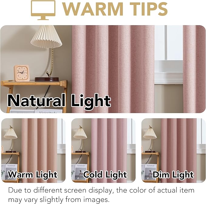 H.VERSAILTEX Linen Curtains 100% Blackout Curtains - Image 4