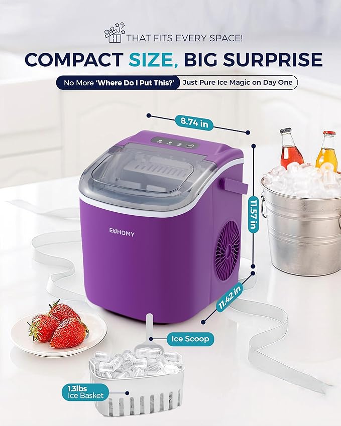 EUHOMY Countertop Ice Maker Machine - Image 9