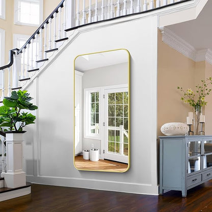 FORBATH 30x60 Inch Gold Bathroom Mirror - Image 6