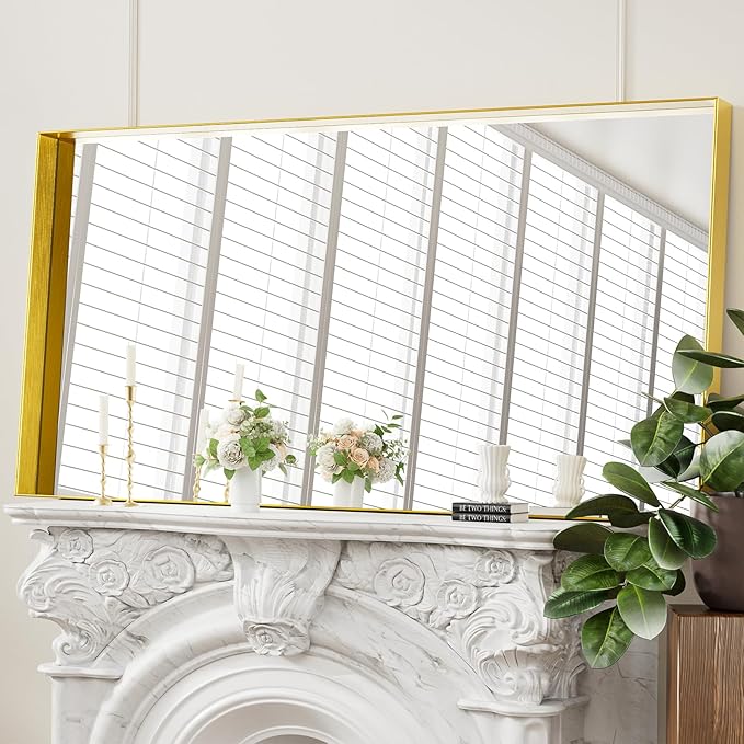 Koonmi 30x60 Inch Metal Framed Bathroom Mirror - Image 3