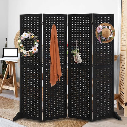 Bonnlo 4 Panel Pegboard Freestanding, 5 FT Portable Display Board Organizer - Image 7