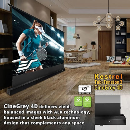 Elite Screens Kestrel Tab-Tension 3 CineGrey 4D, 122 inch 16:9, Standard Throw - Image 4