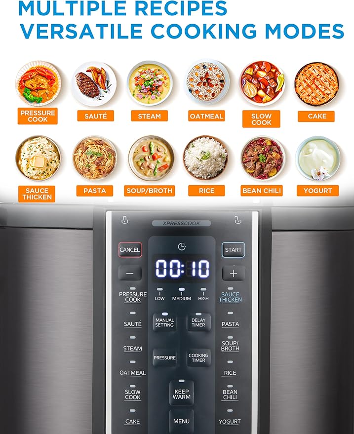 Midea 12-in-1 Electric Pressure Cooker, 8 Quarts, 12 Presets, Rice Cooker - Image 3