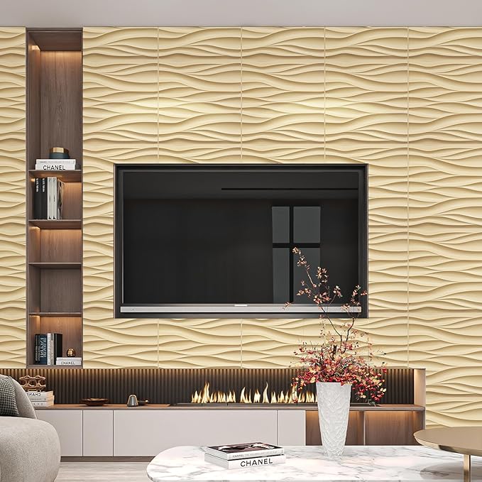 STICKGOO Wave Wall Panels for Interior Wall Decor, Light Oak 3D Wall Panels - Image 2