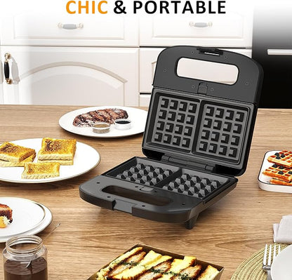 Sunvivi 3 in 1 Electric Sandwich Maker: Panini Press Grill and Waffle Iron Set - Image 7