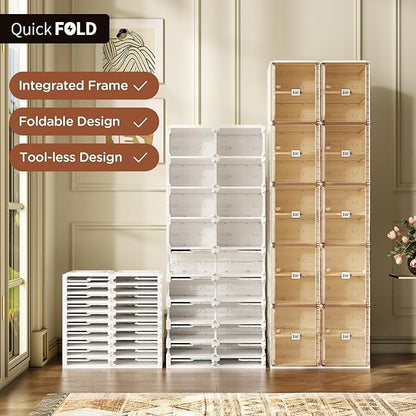 ANTBOX Shoe Organizer Storage Box, Portable Folding Shoe Rack - Image 3