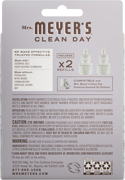 MRS. MEYER'S Clean Day Scented Oil Refills, Contains 2 .67 fl oz Refills - Image 2