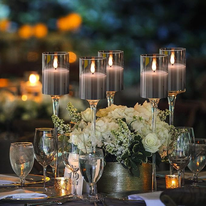6Pack Glass Flickering Flameless Candles - Image 4