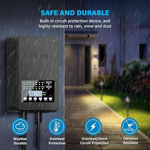 SUNVIE 200W Low Voltage Landscape Transformer - Image 6