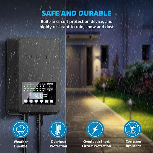 SUNVIE 300W Low Voltage Landscape Transformer - Image 6