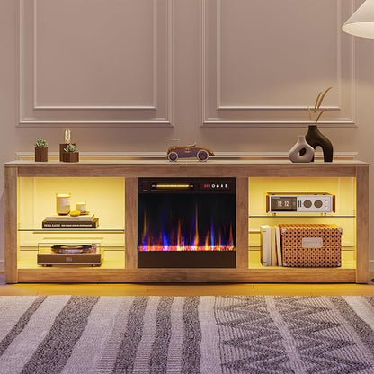 Bestier 63 Inch Modern Fireplace TV Stand - Image 9