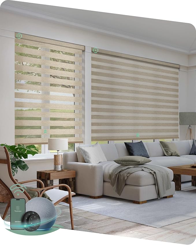 Yoolax Motorized Zebra Blinds Works by Yoolax